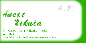 anett mikula business card